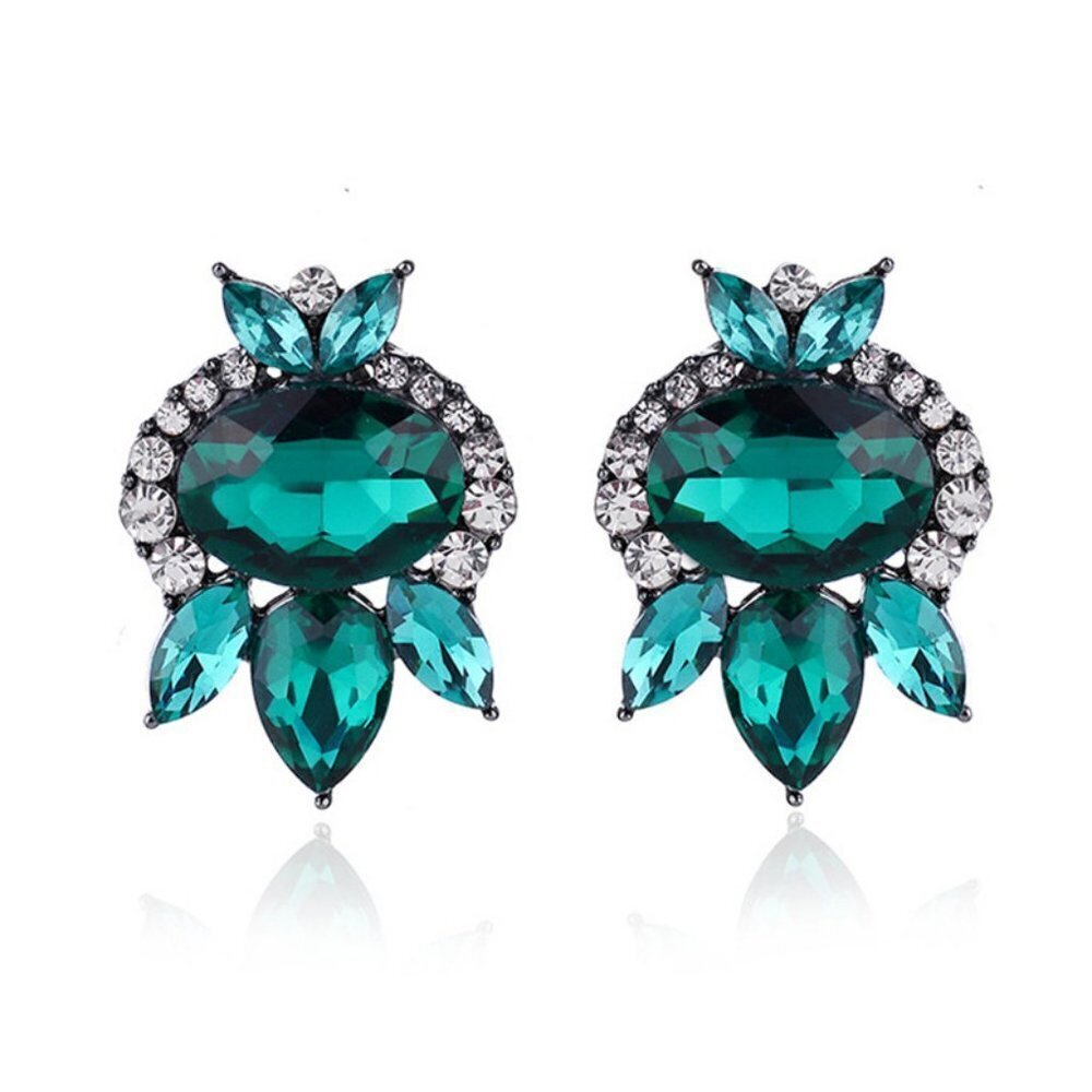 Green Stud Earrings
